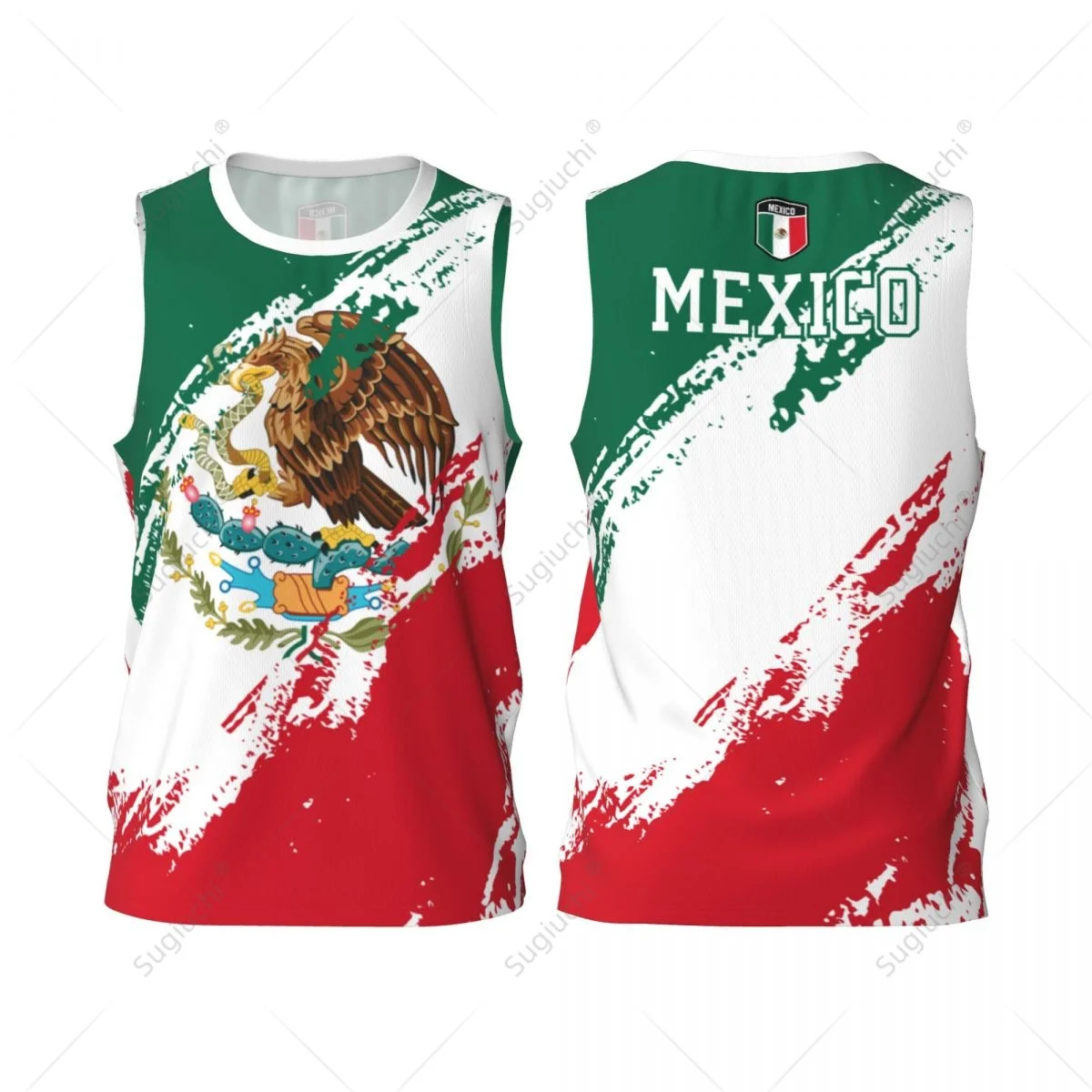 Men Basketball Sports Mexico Flag Running Fitness Multifunction Jersey Sleeveless shirt Custom Name Nunber Exclusive
