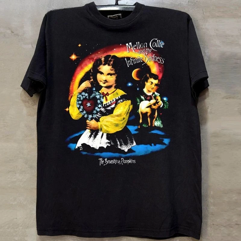 The Smashing Pumpkins - Vintage Hand-Drawn Picture Card Breathable Cotton Short-Sleeved T-Shirt Trendy