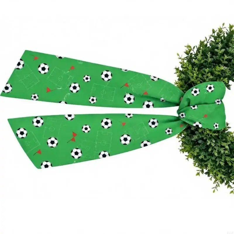  Smooth Tie On Wreath Ribbon Accent for Sports Theme Entry Display