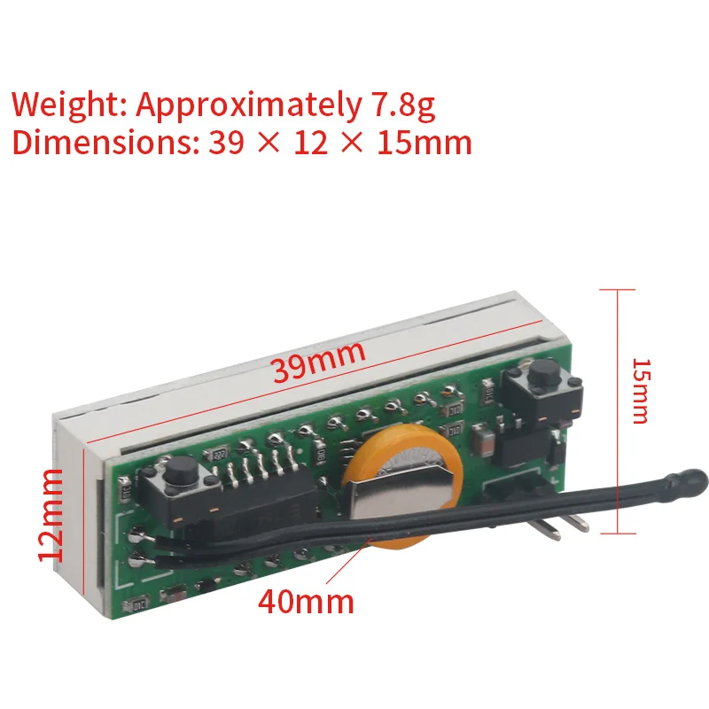 XCW 1-20PCS 3 In 1 LED RX8025T Digital Clock Temperature Voltage Module DIY Time/Thermometer/Voltmeter DC 5-30V For Arduino