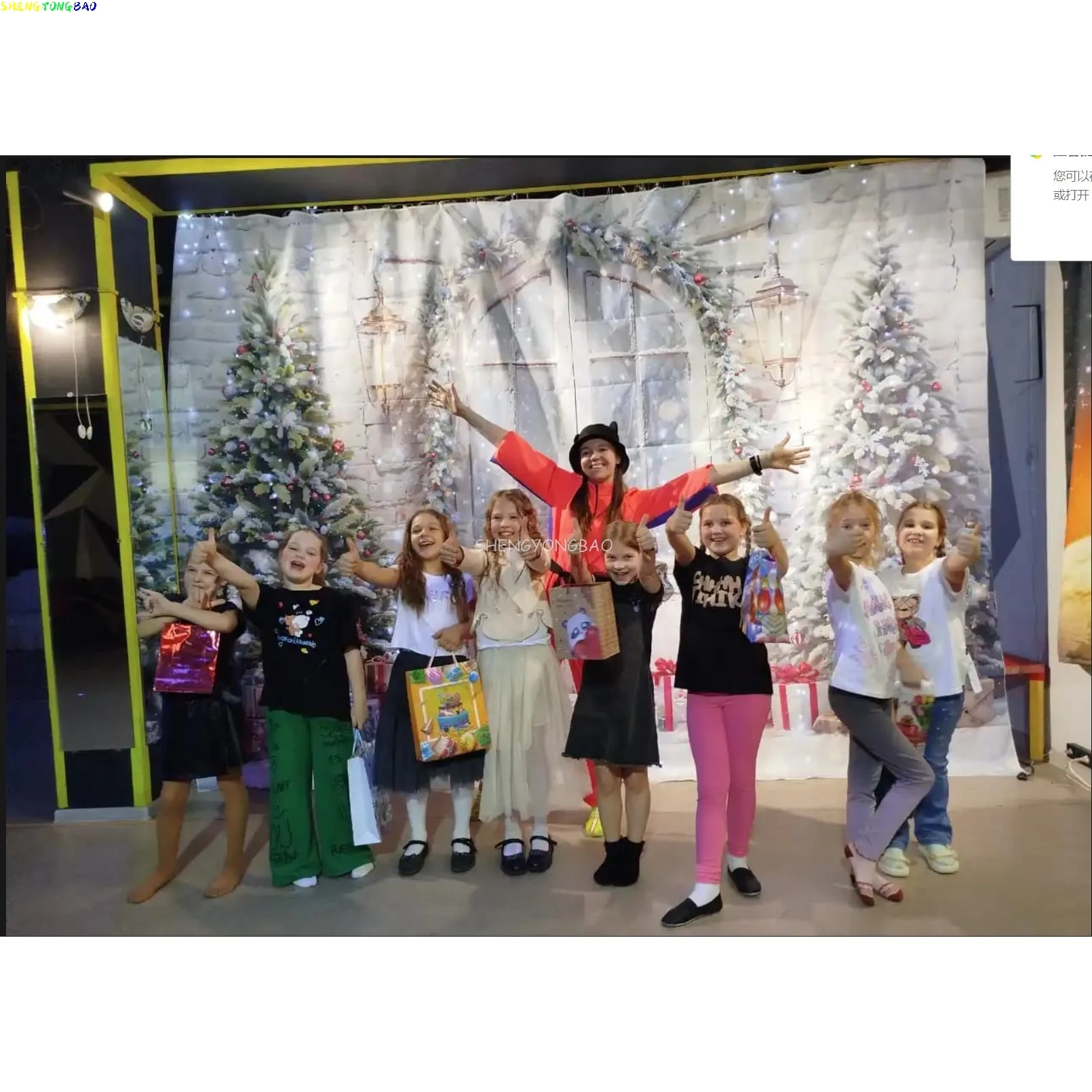 SHENGYONGBAO Gabby domek dla lalek urodziny dzieci tło dekoracji dziewczynka Baby Shower różowa zabawka sesja zdjęciowa baner rekwizyty JC-50