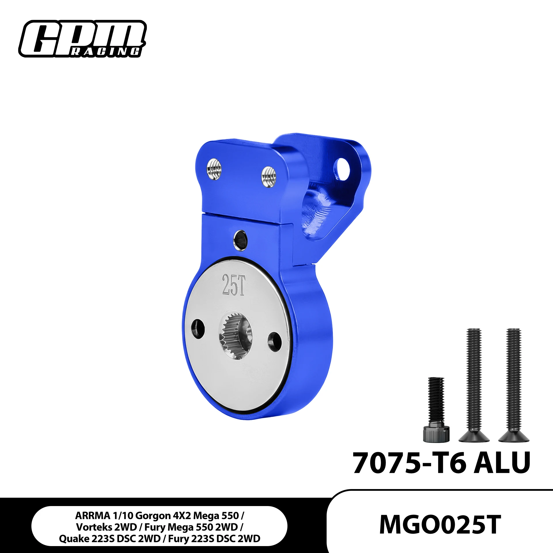 GPM Alu7075 Servo Saver Steering 25T W. Built-In Spring For 1/10 Gorgon Vorteks RC