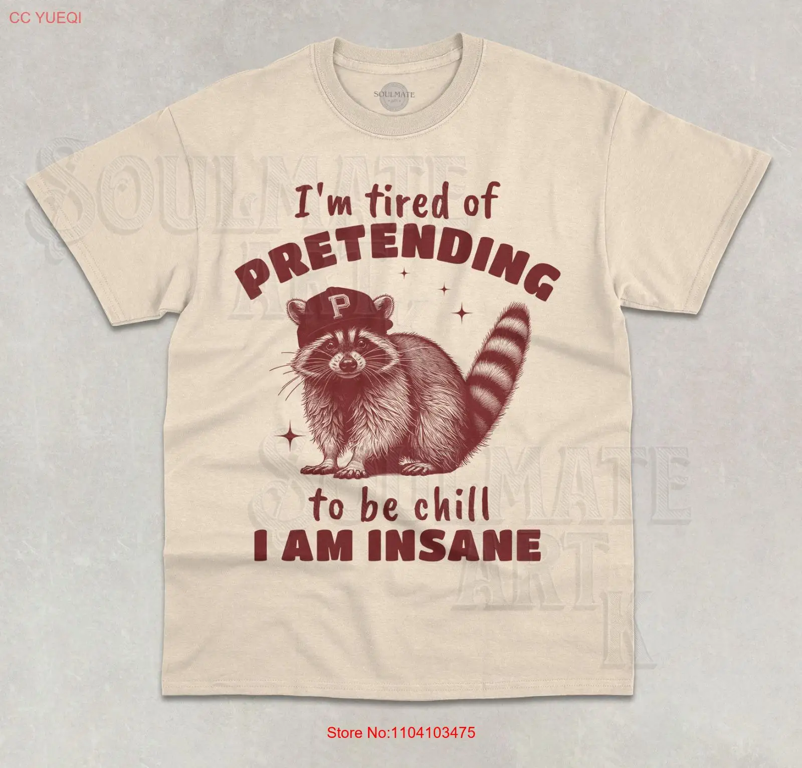 أنا متعب من التظاهر بأن أكون البرد تي شيرت مضحك أنا مجنون ميمي قميص جرافيك