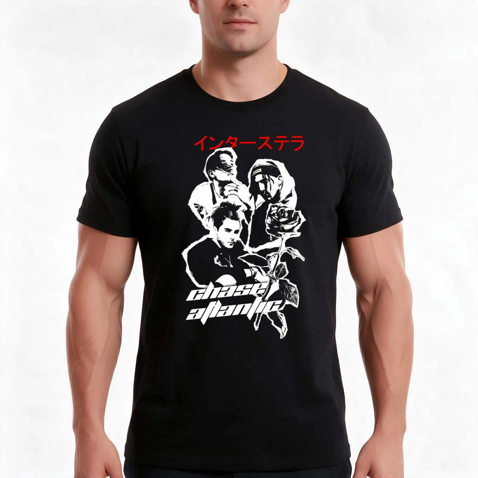 Chase Atlantic Merch Chase Atlantic T-Shirt, Summer Casual Cotton Tee, Oversized Streetwear Tops, Vintage Graphic Print
