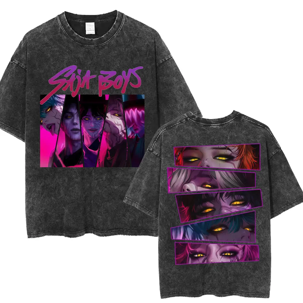 

Kpop Demon Hunters Мужские футболки для мужчин Винтажная одежда Графический Y2k Gym Забавный мем Хлопковая новая футболка большого размера Дизайнерская мужская футболка