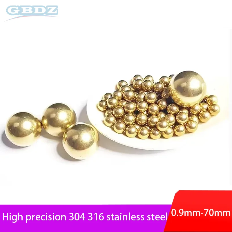 

1-100PCS Solid Brass Ball High Precision H62 Brass Ball Smooth Round Copper Bead Ball Dia 0.9mm-45mm