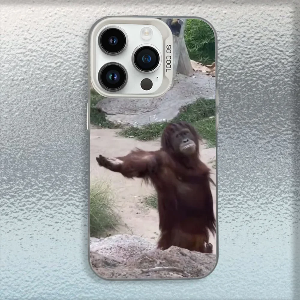 

Cute Funny Monkey phone case for iPhone 16 15 14 13 12 11 Pro/ Max/Plus shock-proof rear cover anti-fingerprint