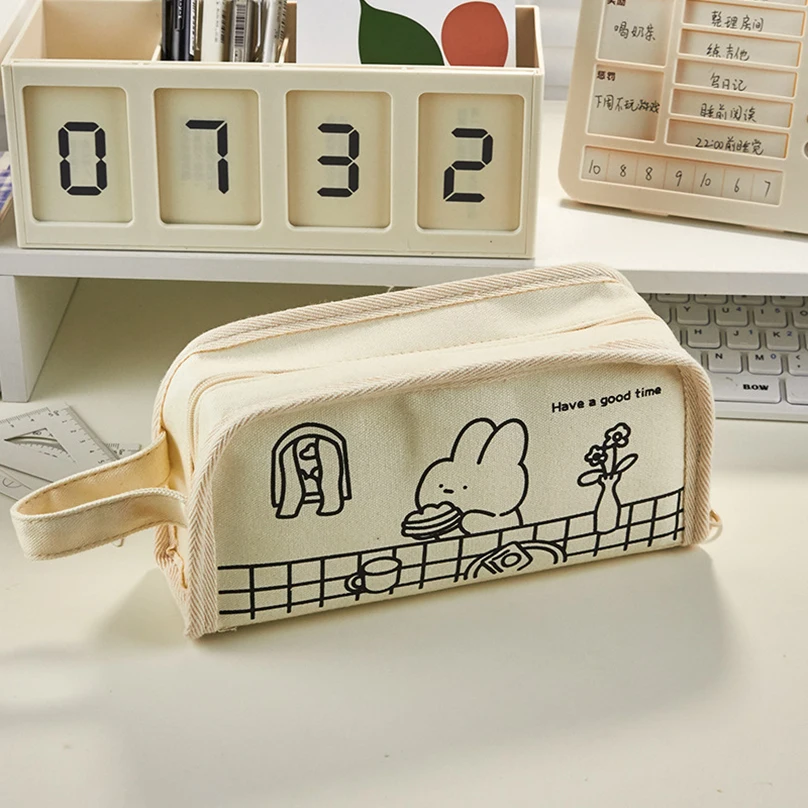 

Cute Pencil Case Kawaii Stationery Pen Case Trousse Large Capacity Canvas Pencilcase School Supplies Estuches Escolar Pencil Box