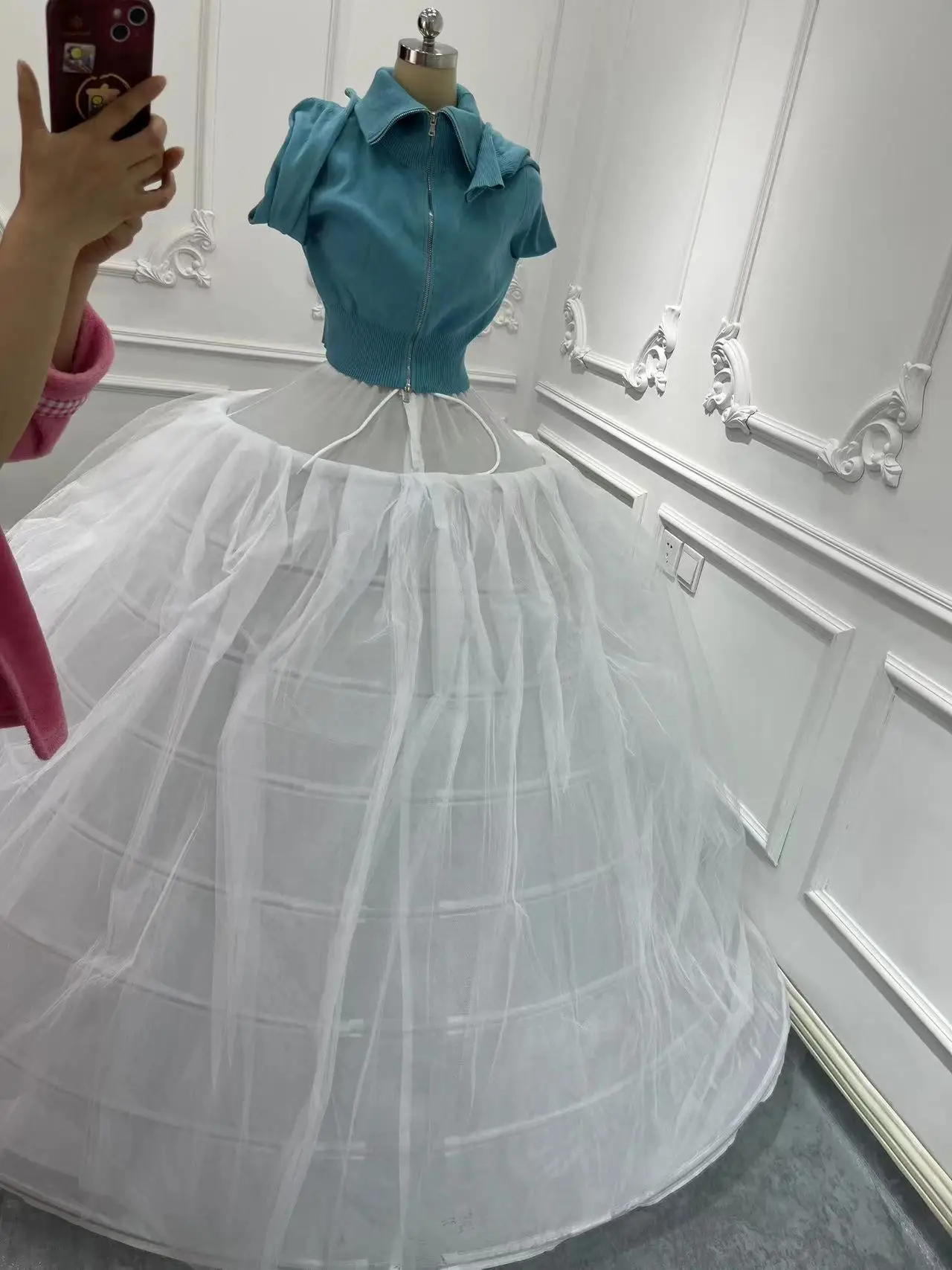 Ashely Alsa Luxury Stock Big Petticoat Slips Long Puffy Crinoline Underskirt For Ball Gown Wedding Dress Tutu Skirt Women