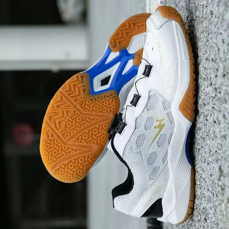 Original Brand Badminton Shoe Man Comfortable Tennis Shoes Men Women Quick Lacing Table Tennis Shoes Wearable Indoor Court Shoes