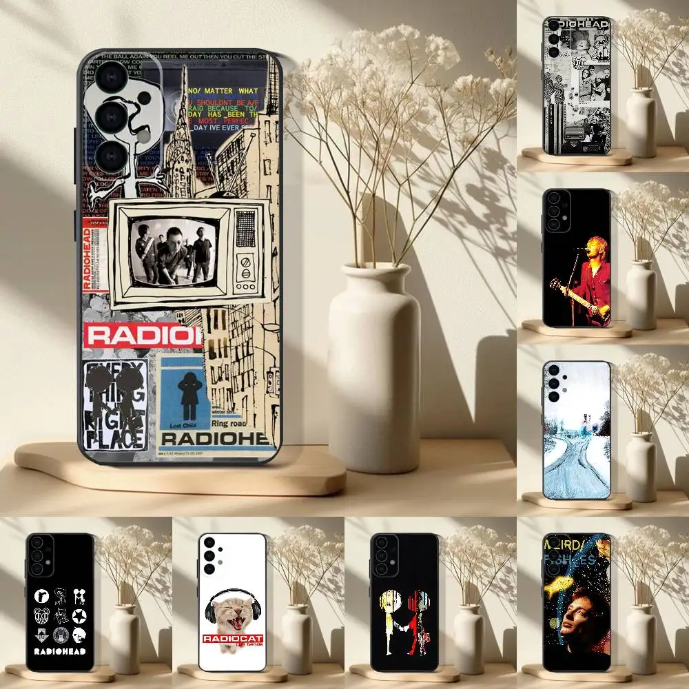 

R-Radiohead Rainbow Fish Cat Phone Case For Samsung S 25,24,23,22,30,21,10,9,Ultra,Plus,Lite,FE,4,5G Black Soft Case