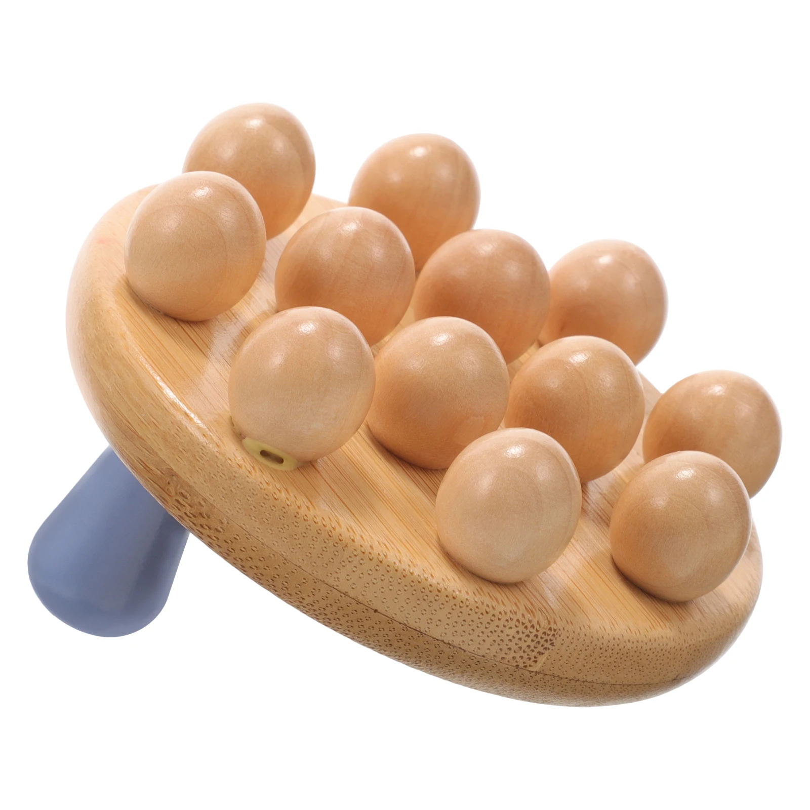 

12 Beads Wooden Massage Tool Stomach Arm Fat Burning Handheld Lymphatic Roller Wood Acupressure Muscle Relief Portable