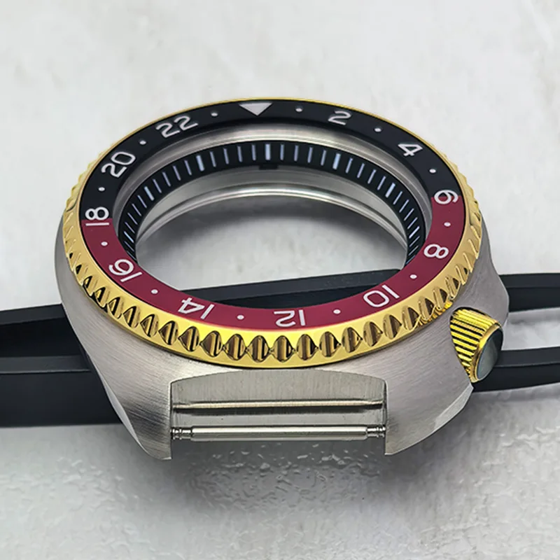 44mm NH35 Case 6105 6309 Turtle Abalone Watch Case Fit 7S26 NH35 NH36 4R NH Movement 28.5mm Dial Mod Sapphire Crystal Glass Case