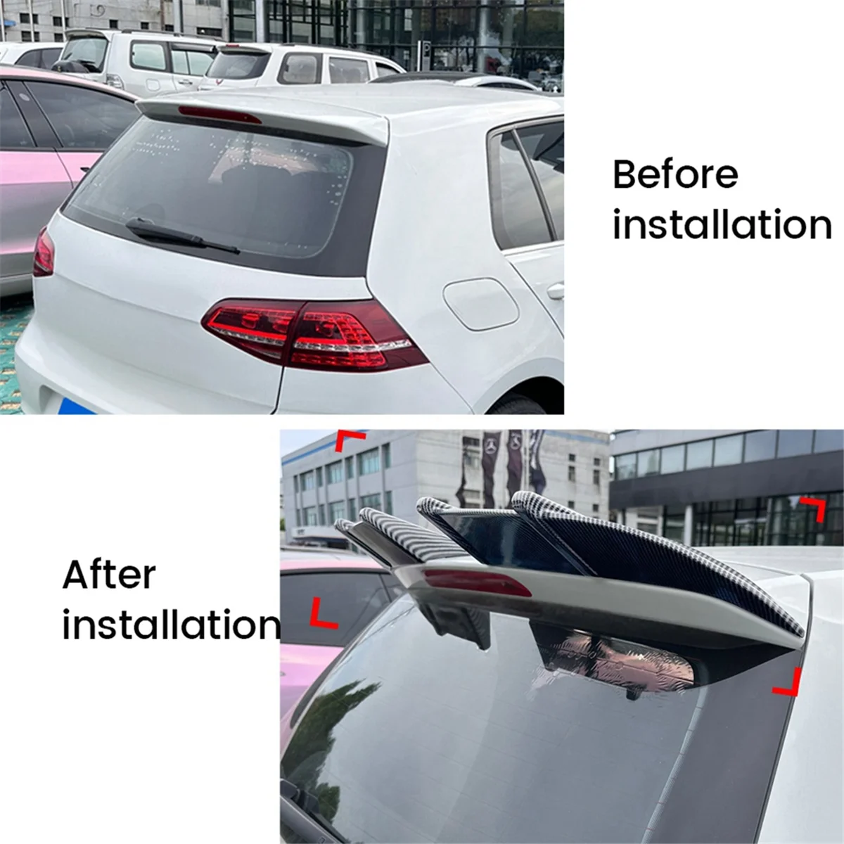 Car Rear Trunk Spoiler Wing for VW Golf 7 MK7 2013-2019 AK Style Top Boot Wing Rear Trunk Lip Wing Spoiler Carbon Fiber