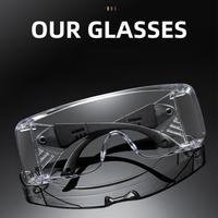 Motorcycle Goggles Glasses Men Women Eye Protect Off-road Cycling Safety Anti Splash Dust Proof Work Lab Eyewear Clear Lens