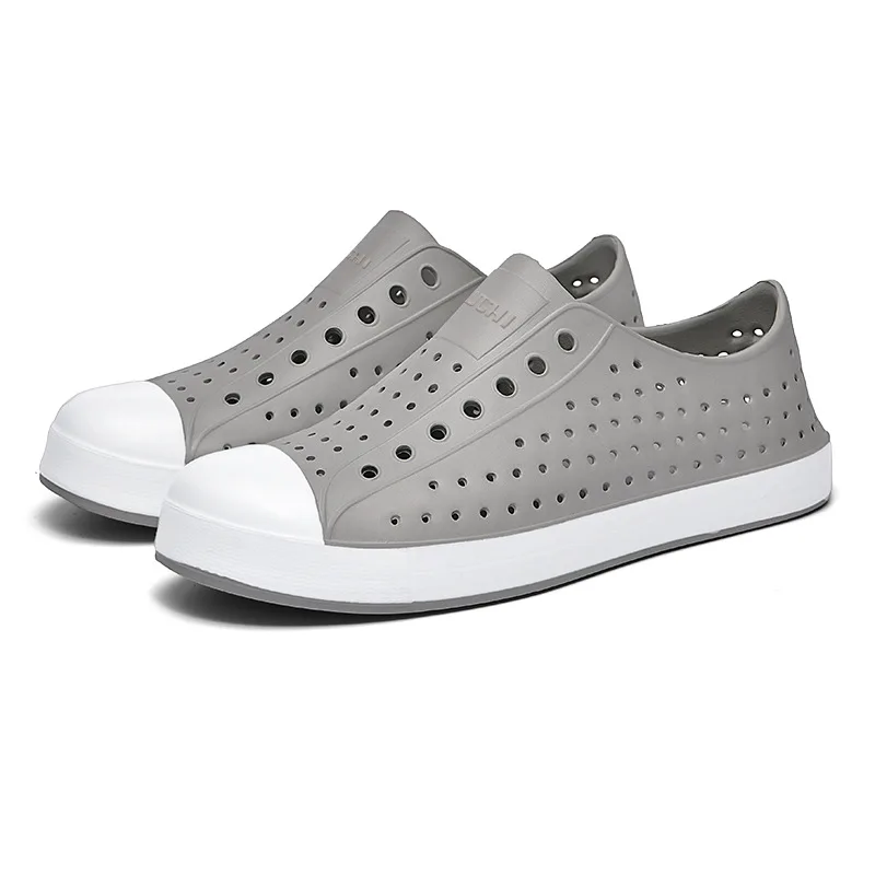 Summer Sandals Men Lightweight Casual Shoes Beach Water Wading Shoes Couples Soft Soles Comfor Breathable Non-Slip Hole Shoes