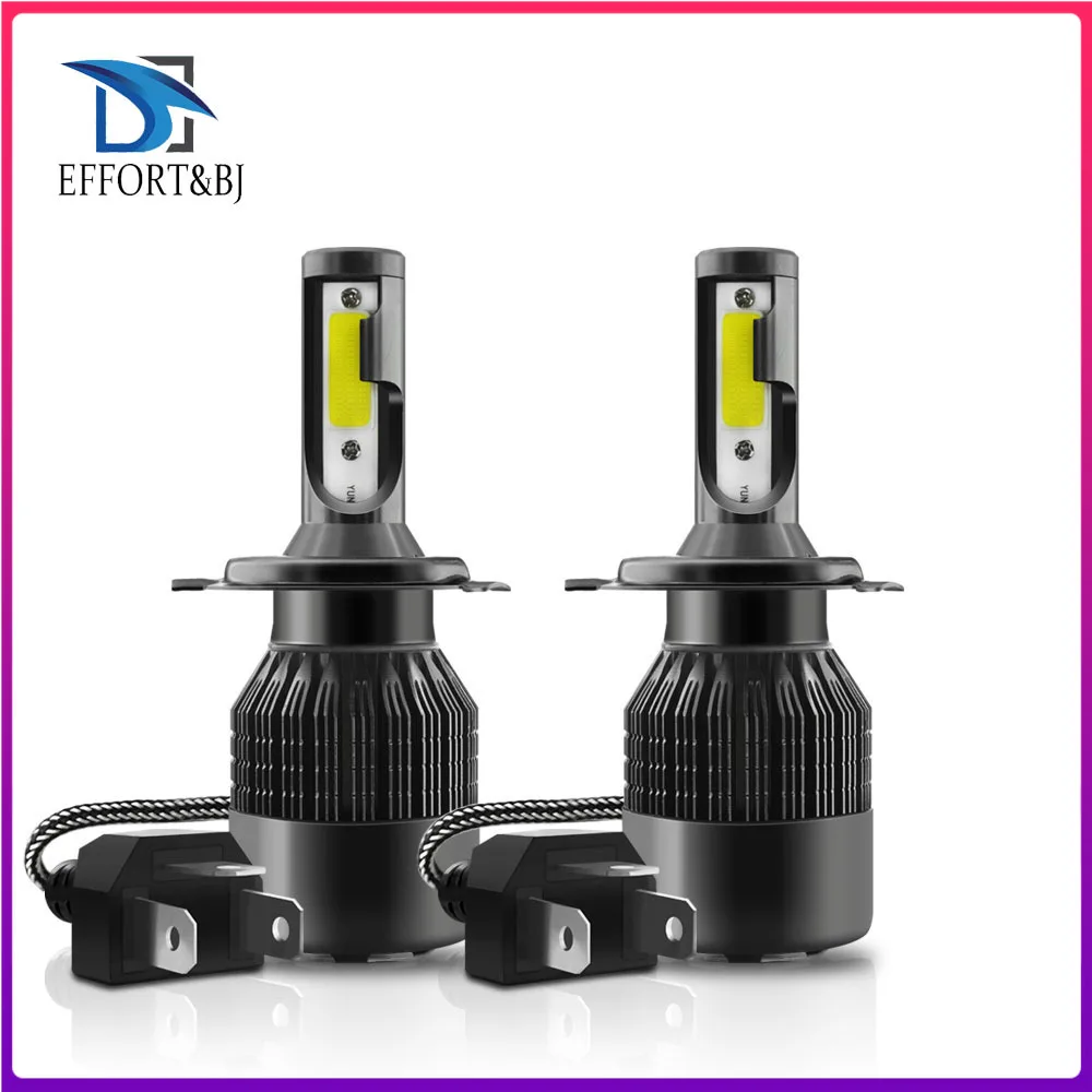 

T2 Car LED Headlight H4 144W 14400LM Fog Light Auto Headlamp COB LED Chips Light Bulb