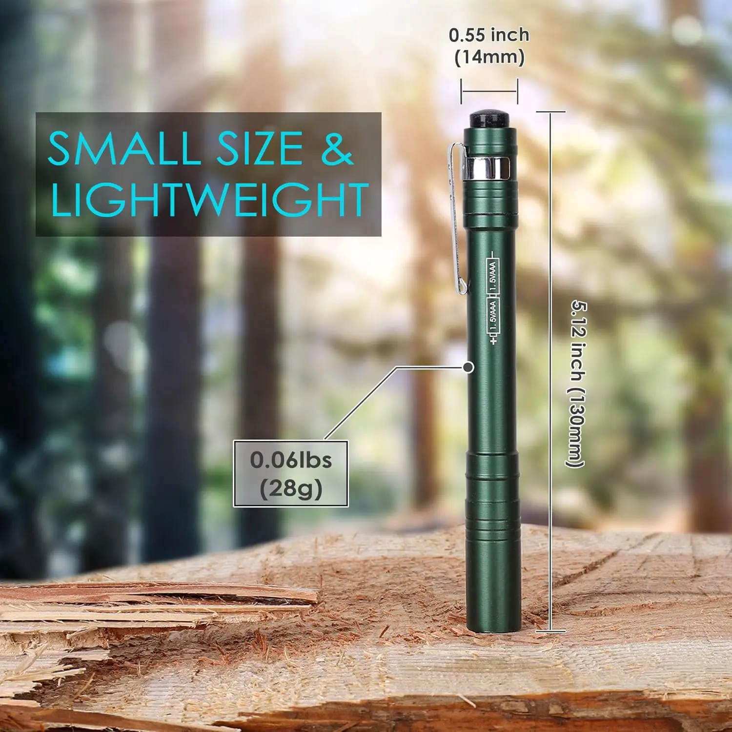 24 عبوة من مصابيح LED من الألومنيوم مع بطاريات، ومصباح جيب للفحص والتخييم وحالات الطوارئ