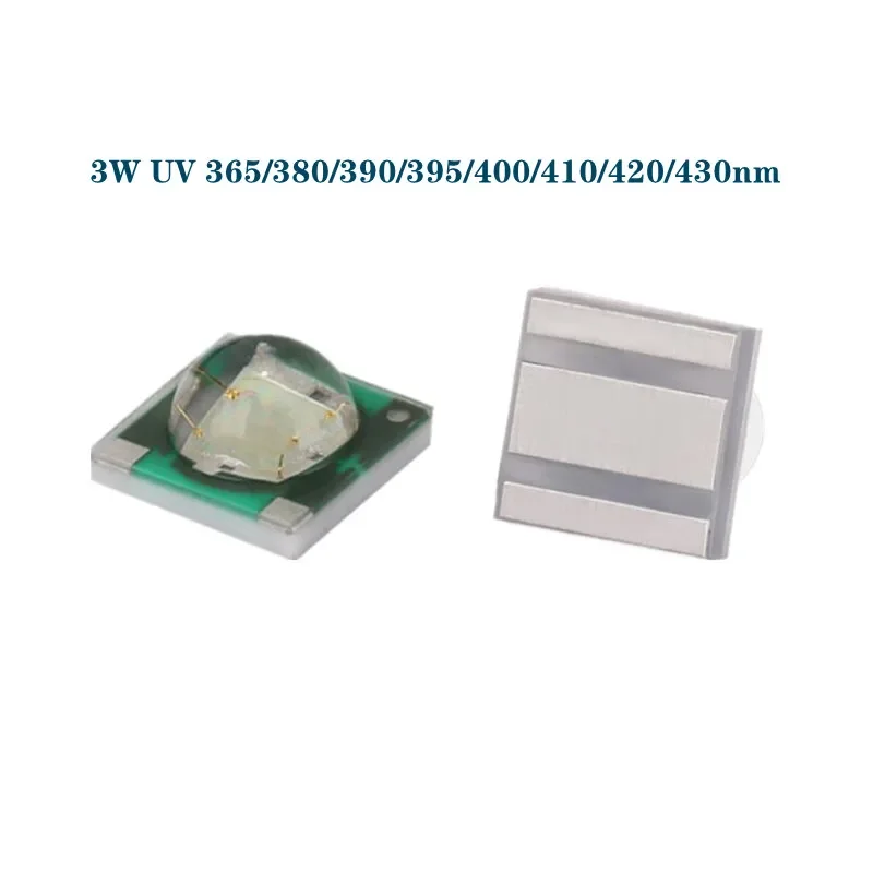 100pcs 3W LED SMD3535 chip UV Lamp high power Purple flash light 365 380 390 395 410 420 430nm Ceramic substrate