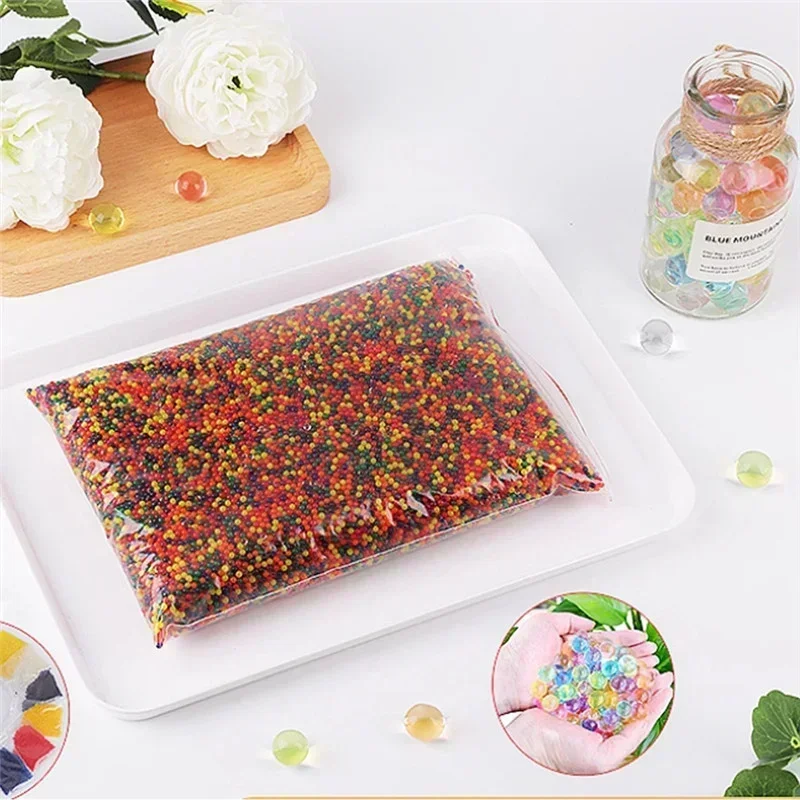 Q10000pcs Wasser Perlen Perle Geformt Kristall Boden Wasser Perlen Schlamm Wachsen Magische Gelee Kugeln Hochzeit Wohnkultur 1p