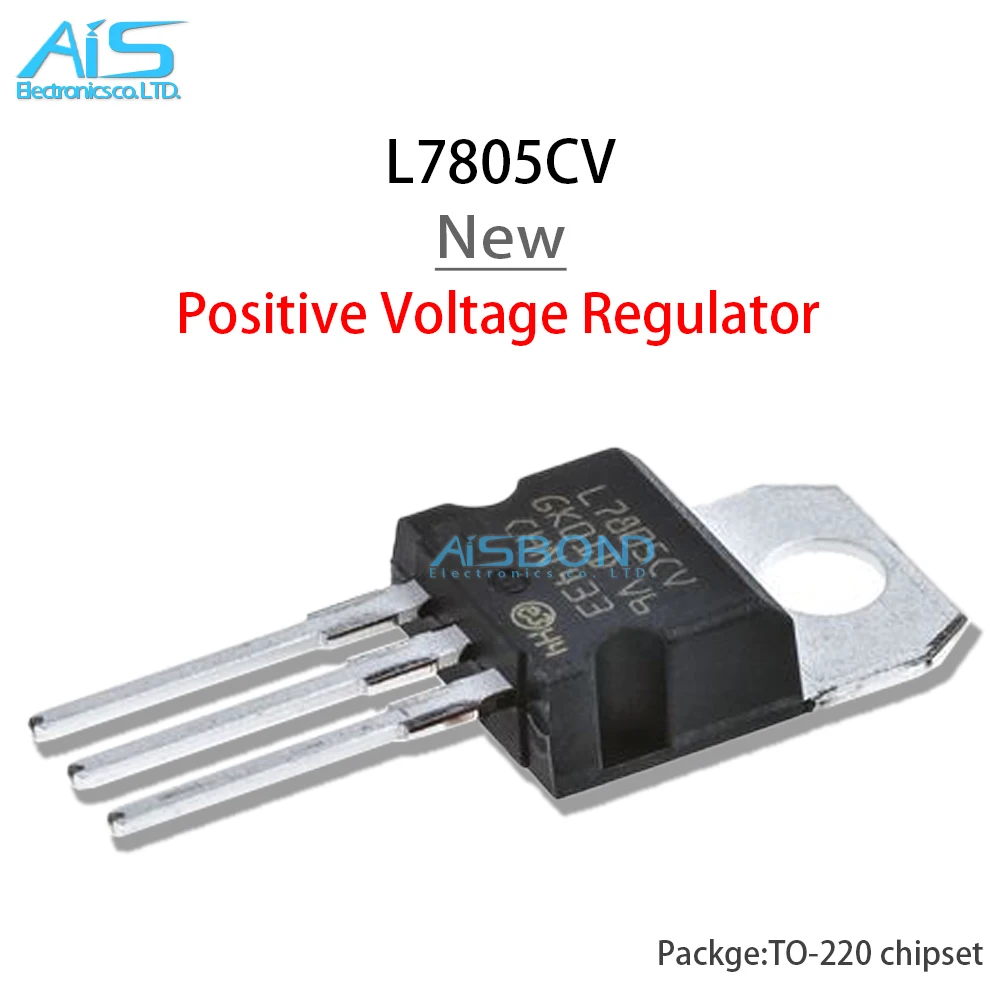 10Pcs/Lot New L7805CV TO220 L7805 LM7805 7805 TO-220 Transistor Three Terminal Voltage Regulator IC Chip