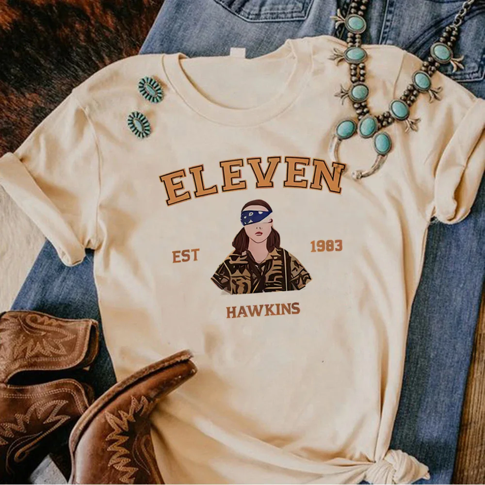 Camiseta de la película Eleven para mujer, camiseta de dibujos animados de Dustin, Steve, Lucas, Nancy y Eddie, camisetas de moda Harajuku Kawaii, ropa Y2K