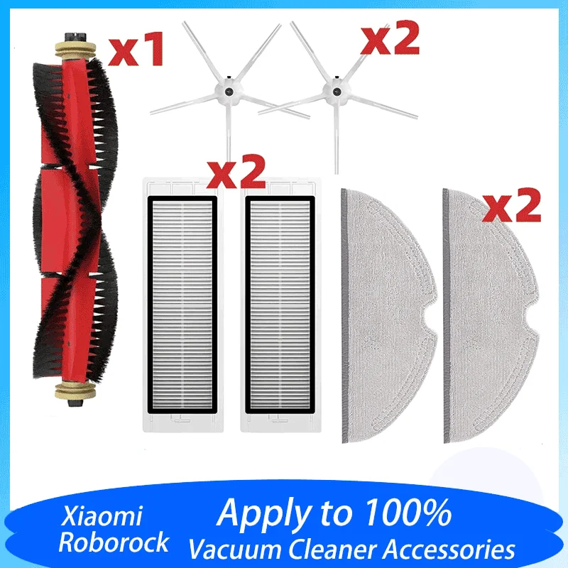 Cepillo Lateral de cepillo principal para Roborock S5 S502-00 S502-02 S5 Max S6 S6 MaxV S6 Pure E4 E5 Robot repuestos de aspiradora fregona con filtro Hepa