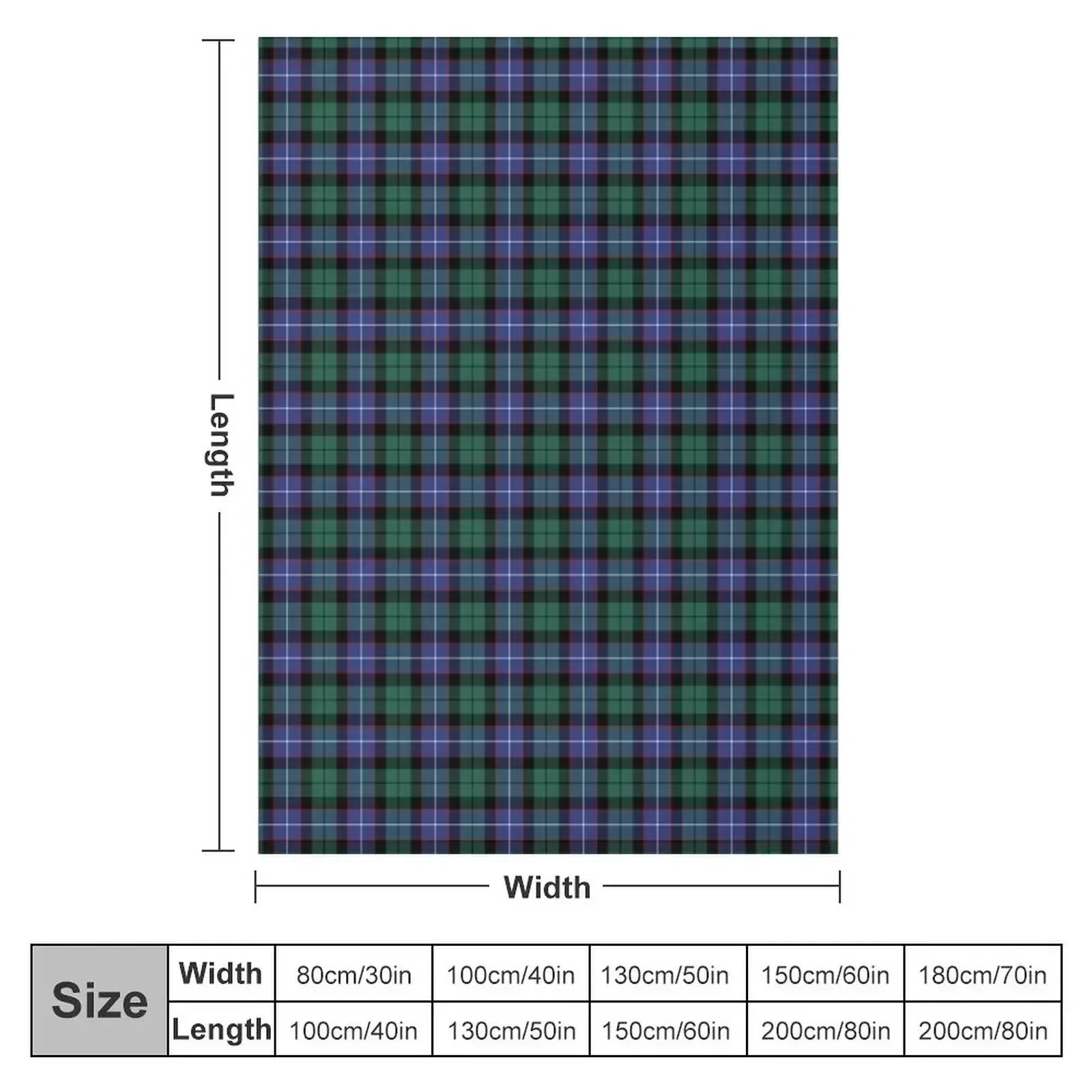 Clan Mitchell Tartan Throw Blanket Plaid on the sofa Hair Blankets