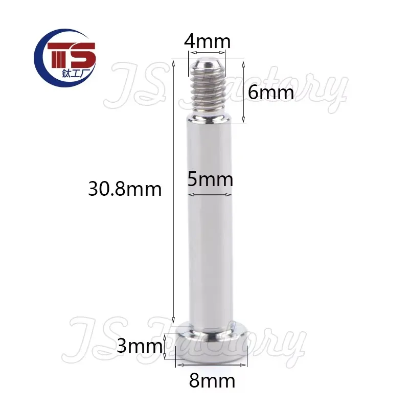 TS 2pcs/10pcs titanium factory Cheliwu F130 straight push upper pump titanium alloy turn point tie rod screw GR5