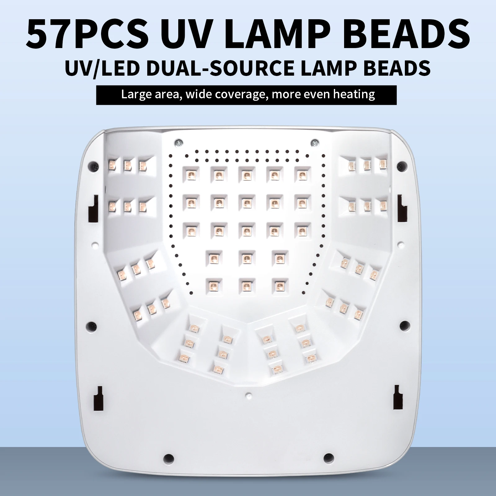 เครื่องอบเล็บแบบชาร์จไฟได้ 57 LED โคมไฟเล็บมืออาชีพ ยูวีเจล ยาทาเล็บ โคมไฟอบเล็บพร้อมเซ็นเซอร์ เครื่องมือทำเล็บมือสำหรับร้านทำเล็บ