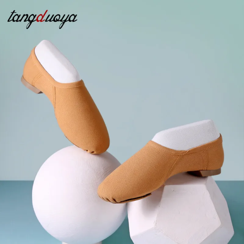 Chaussures de Ballet pour femmes et enfants, pantoufles de danse à semelle souple, chaussures professionnelles en tissu extensible pour entraînement