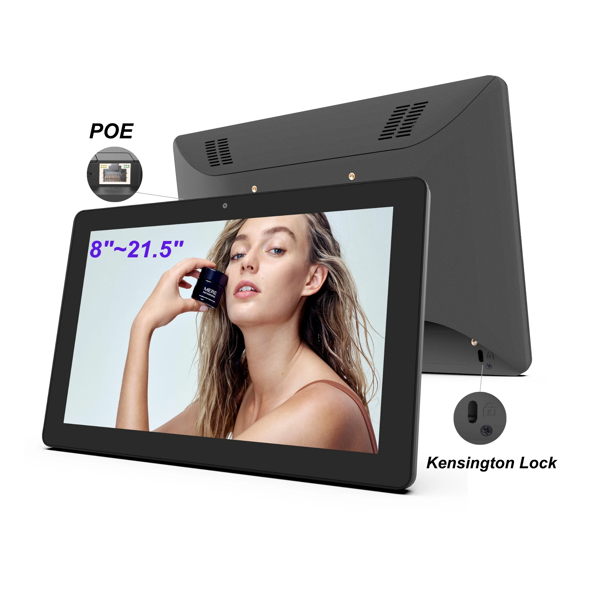 

Customization Wall Mount 10.1 Inch Touch Screen Digital Signage Kensington Lock Android 11 for Commercial Advertisement Display