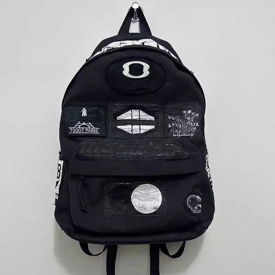 

Женский рюкзак Y2k большой емкости унисекс, крутой стиль, черная школьная сумка для студентов, рюкзаки в стиле панк, гранж, модные дорожные сумки, новинка