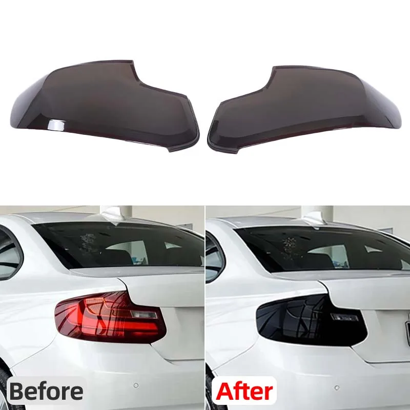 For BMW 2 Series 2014-2018 taillight black shell car taillight black shell exterior modification accessories ABS transparent gra