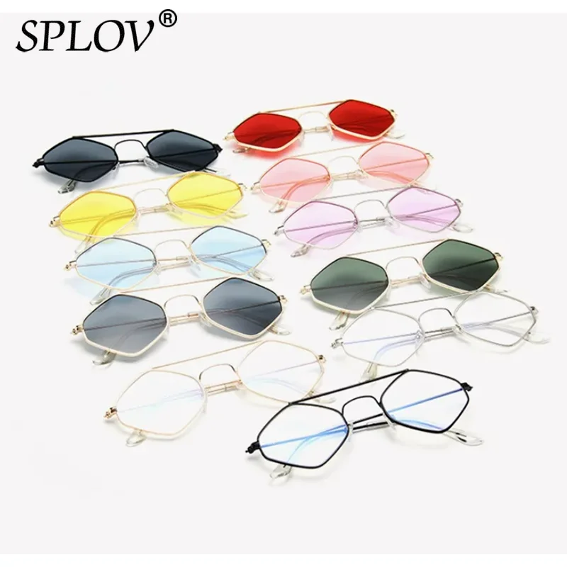 Fashion Candy Color Sunglasses Square Metal Frame Driving Glasses New Óculos De Sol Shades UV400 Men Women Texture New Year Gift