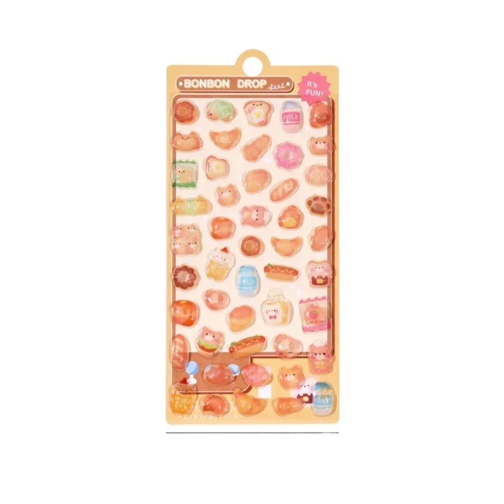 

1 шт. 3D рельефная забавная наклейка с медведем, трехмерная кристаллическая высокая ценность, милая рельефная наклейка, мультяшная креативная наклейка для ручного счета