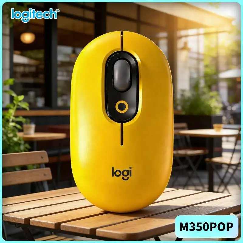 

Slim Logitech M350 POP Mouse Silent Touch Recycled Plastic Bluetooth for Windows 11 Pro Home Edition Update Use