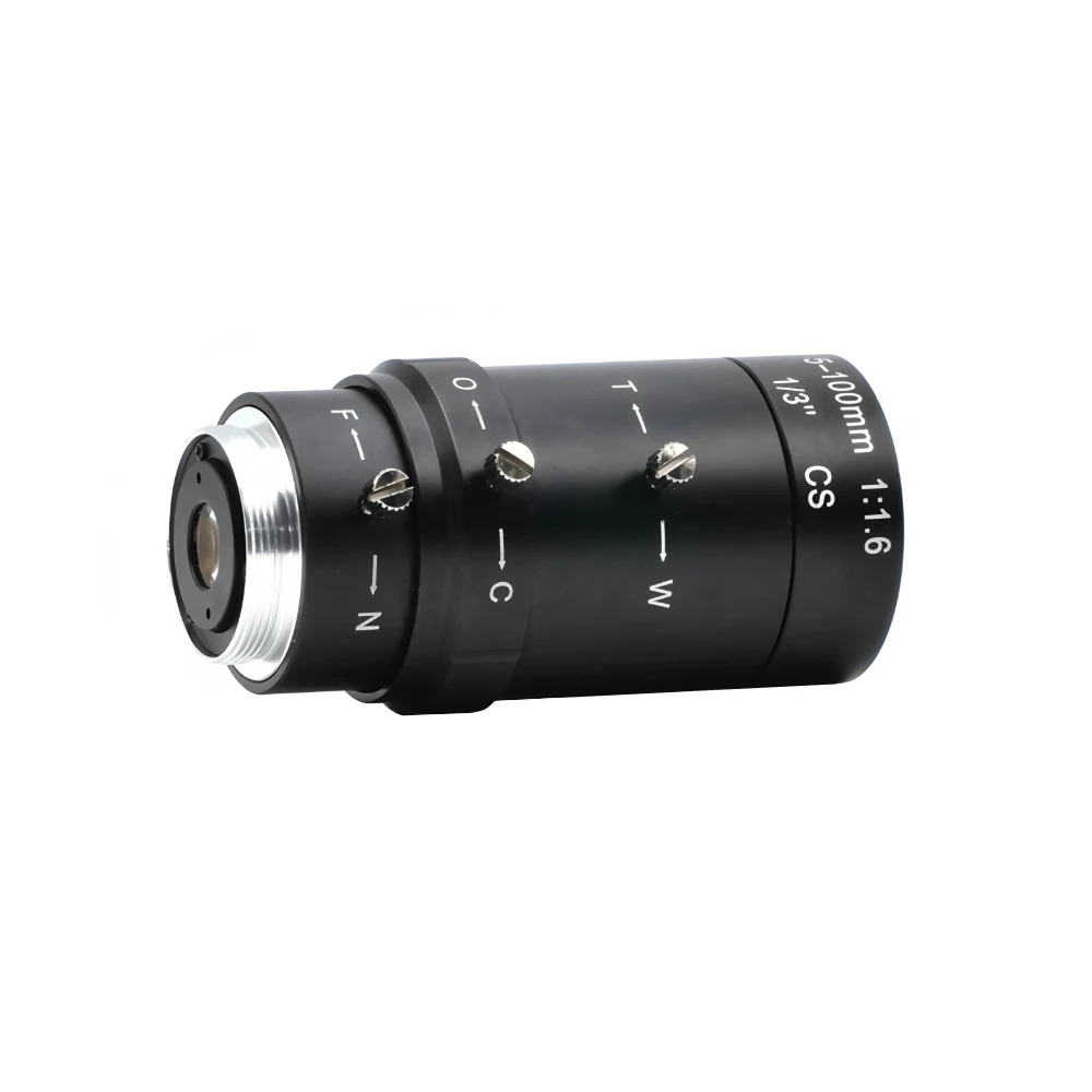 5-100 مللي متر HD طويل البعد البؤري دليل عدسات تكبير فاريفوكال CS جبل F1.6 1/3 "HD كاميرا ويب مراقبة عدسة الكاميرا #4
