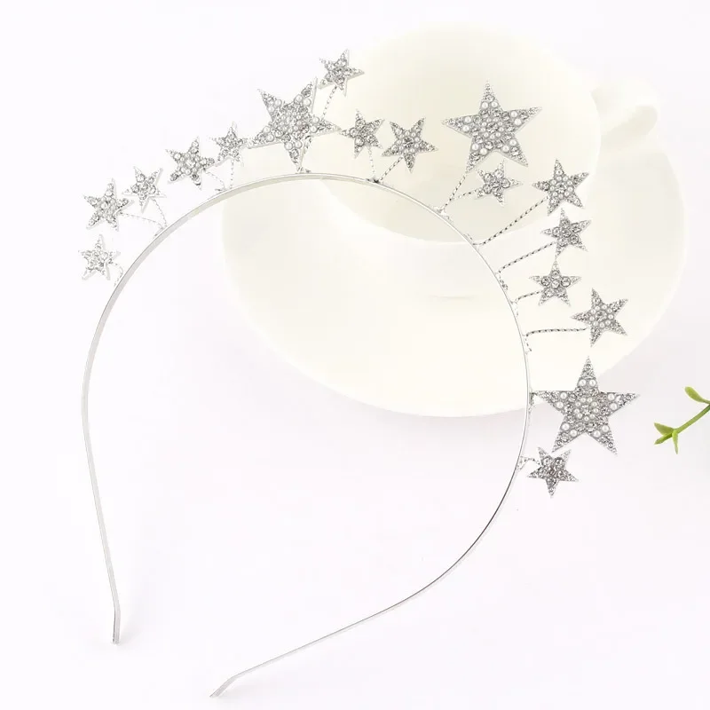 

Star Halo Crown Headband Silver Stars Headpiece Headdress Tiara Goddess Costume Hair Accessories