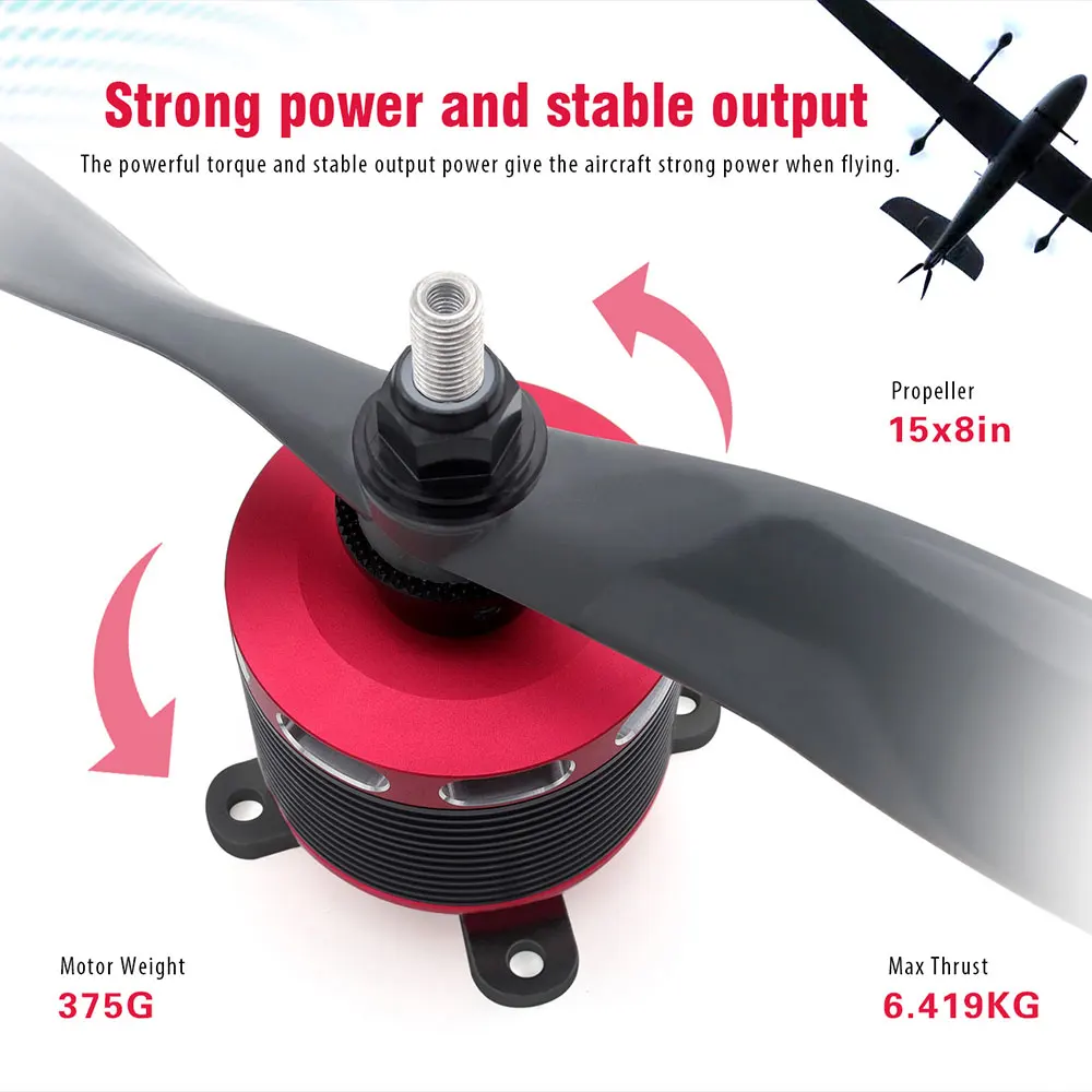 Surpass Hobby F-5055 Brushless Motor 250KV 550KV Vertical UAV Tail Thrust Motor for Fixed Wing Airpalne Aircraft Drone RC Plane