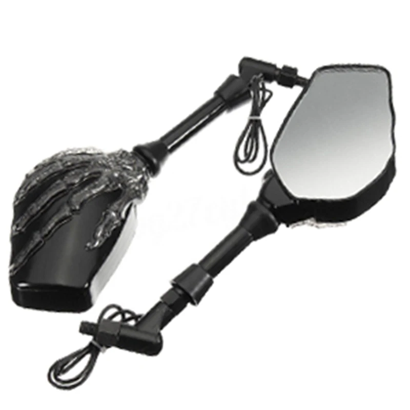 

Integrated LED Metal Skeleton Claw Turn Signal Light Motorcycles Rearview Mirrors 8mm 10mm Thread Bolts Interior Accessories