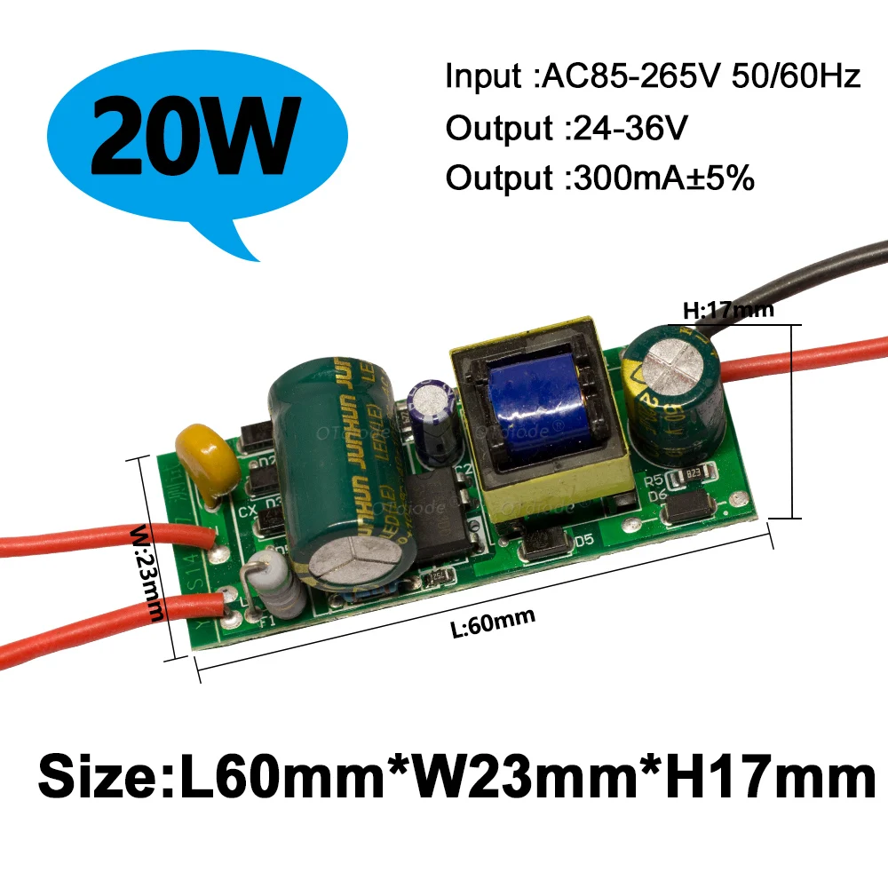 LED Driver 10W 20W 30W 40W 50W DC24-36V Power Supply Constant Current Automatic Voltage Control Light Transformer For Flood Ligh