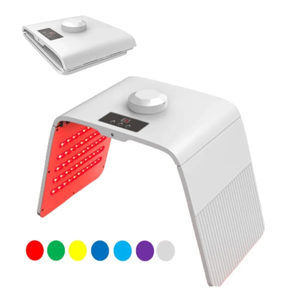 Mist Steam Sprayer Facial Steamer Smoothed Photonic Pdt Led Red Light Therapy Device with 7 Color