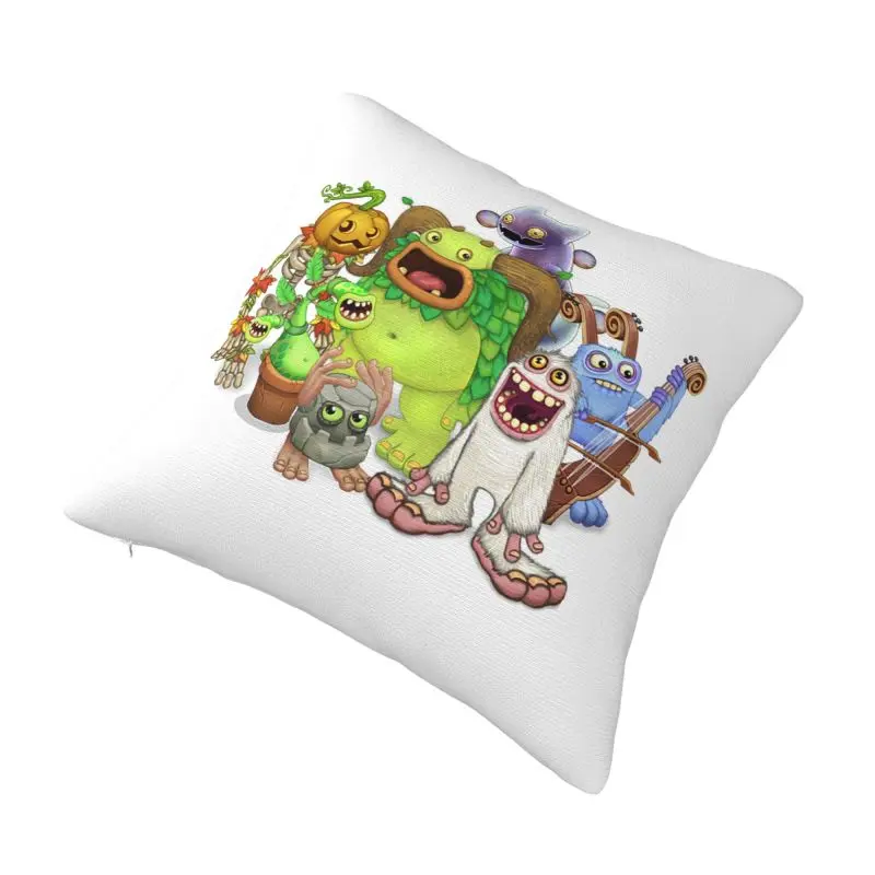 Custom Nordic Style My Singing Monsters Video Game Cushion Covers 45x45cm Soft Pillow Case for Sofa Car Square Pillowcase