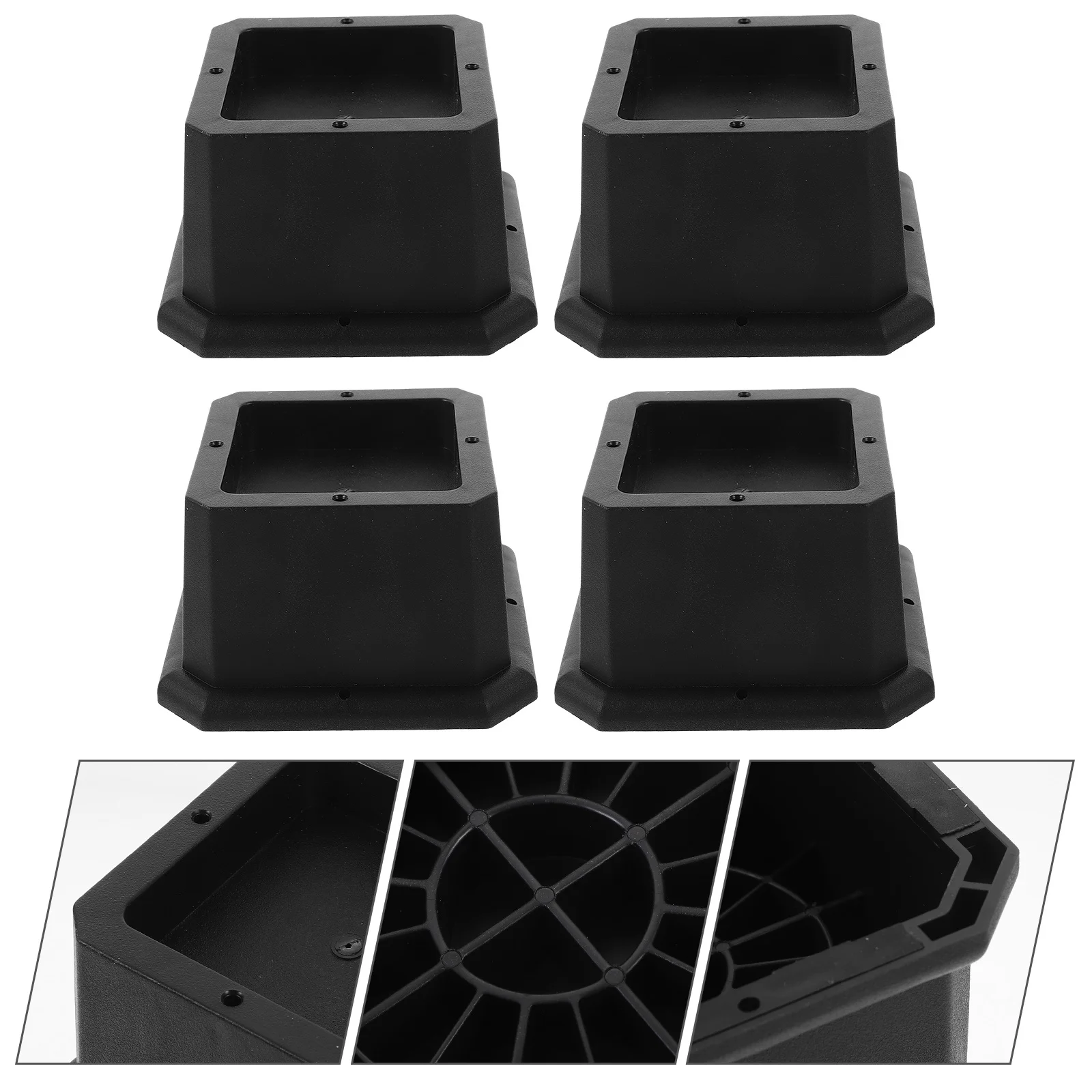 

4Pcs Bed Furniture Risers Heavy Duty Adjustable Furniture Lifts Sofa Table Chair Height Lifters for Storage Cleaning