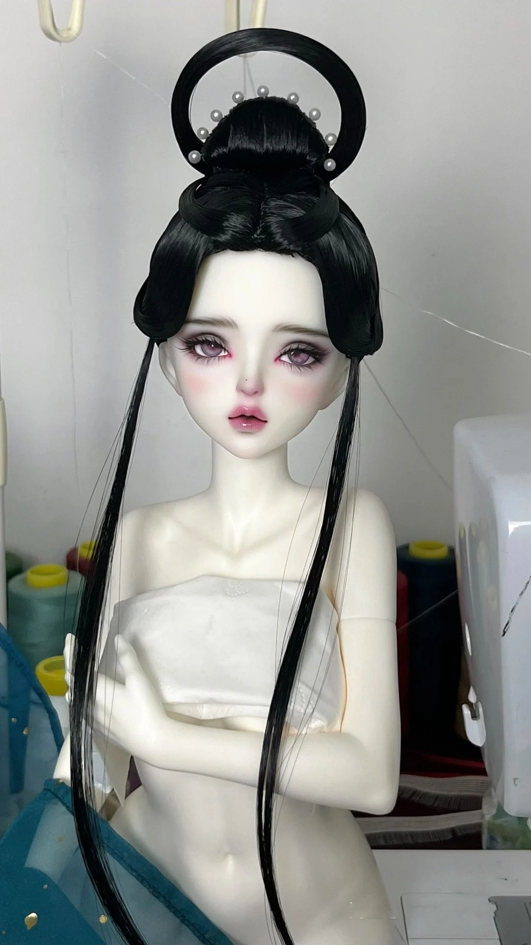 1/4 1/3 Maßstab altes Kostüm bjd Perücke chinesische Hanfu Fee Haar Retro Perücken für bjd/sd msd sd13 Mädchen ssdf Puppe Zubehör c2295