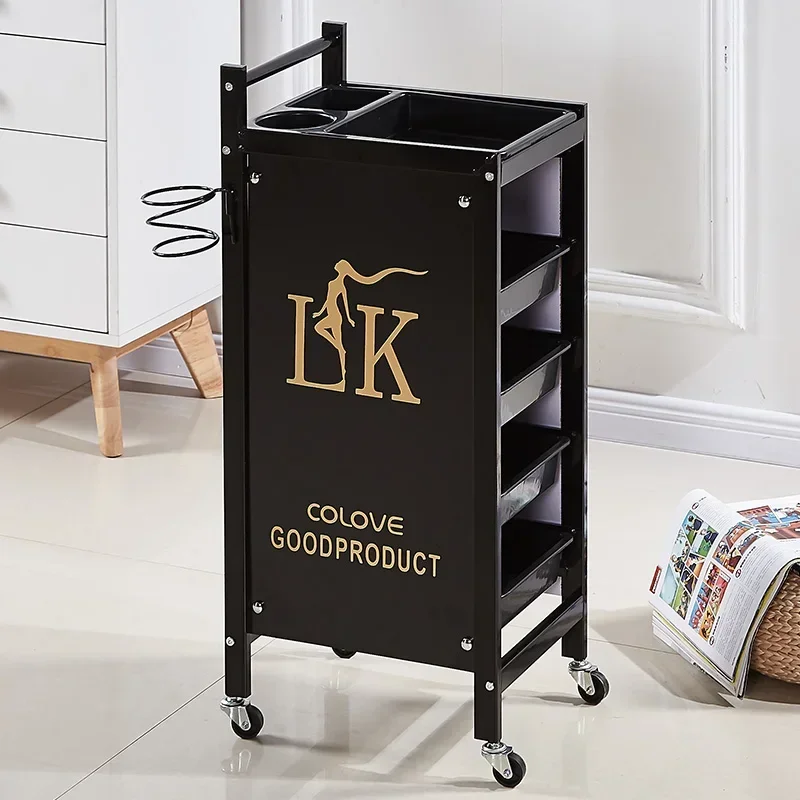 Hairdressing Cart For Salon Aesthetic Trolley With Wheels And Drawers Wheeled Hairstylist Decor Auxiliary Car Beauty Hairdresser