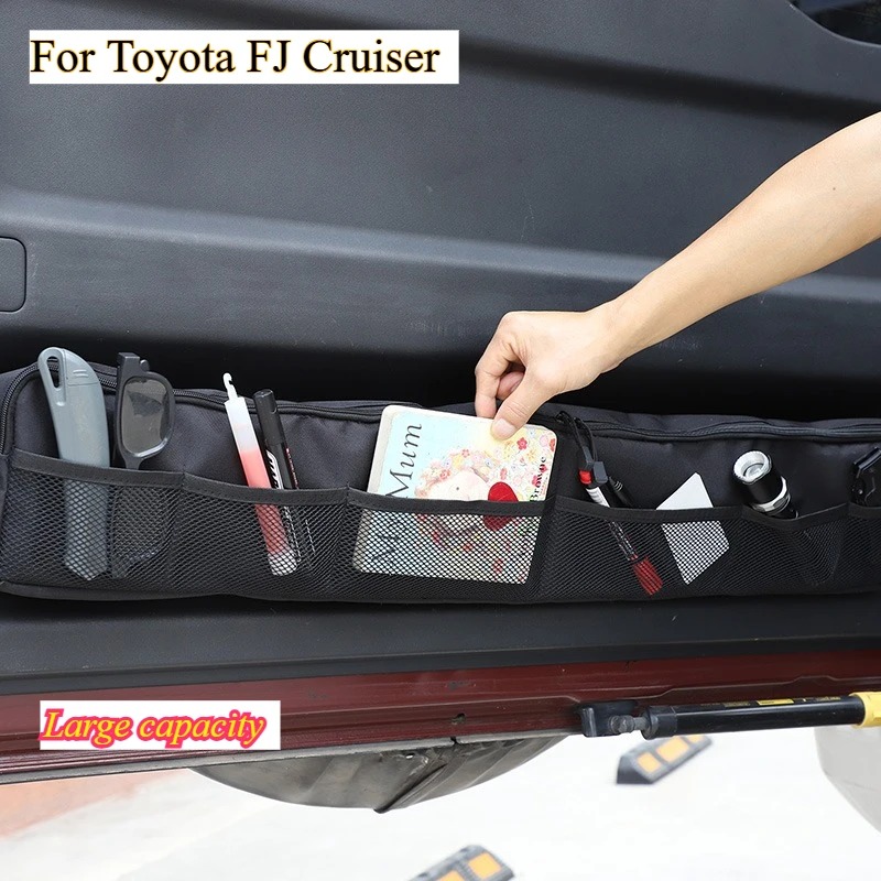 

Для Toyota FJ Cruiser 2007-2021 черная ткань Оксфорд, сумка для хранения багажника автомобиля, большая вместительная коробка для инструментов, аксессуары для модификации автомобиля
