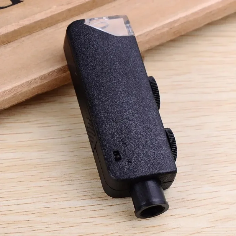 

160x-200x Illuminated Pocket Magnifying Glass Microscope Portable Handheld Microscope LED Lamp Light Jewelry Magnifier Loupe