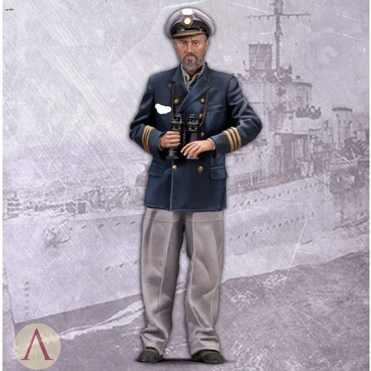 ผู้บัญชาการ U-BOAT 1/35ทหารหุ่นโมเดลเรซิน GK ธีมทหารสงครามโลกครั้งที่สองชุดประกอบและไม่มีสี